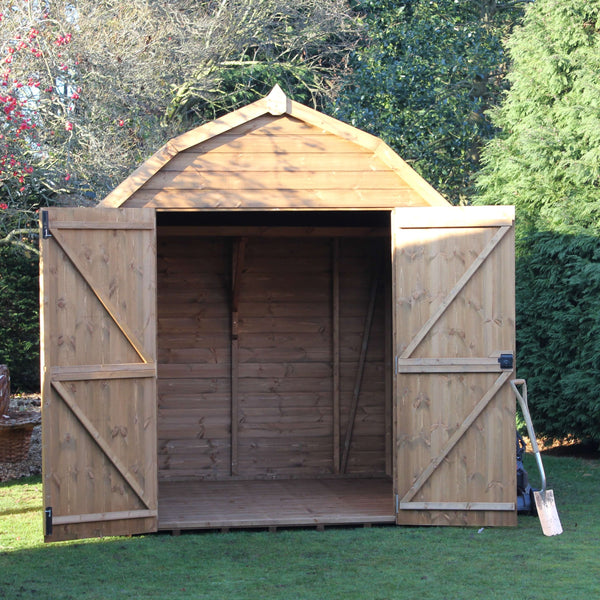 dutch barn shed doors open front view
